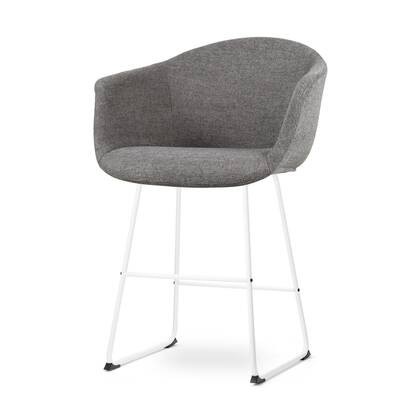 Nolon Nino-Otis Barkruk Donker - met Armleuning - Wit - 65 cm Grijs