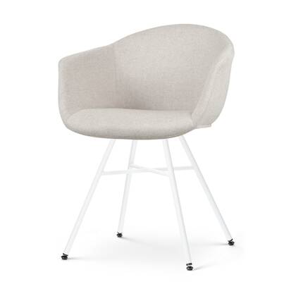 Nolon Noa-Otis eetkamerstoel - met armleuning - wit Beige