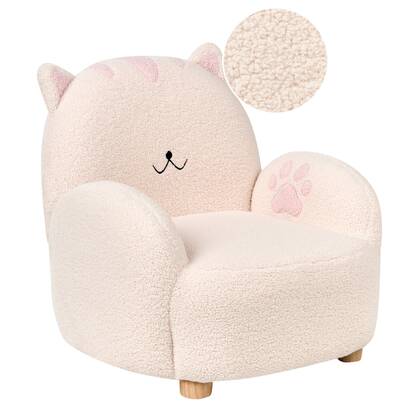 Beliani - ZOAR - Kinderfauteuil - Off-white - Bouclé Wit
