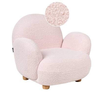 Beliani - HEM - Kinderfauteuil - Pastel - Bouclé Roze