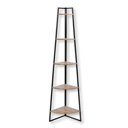 Calicosy - Hoekplank houtdekor COLORADO - H180 cm Zwart