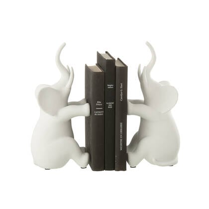 J-Line plateau 6 vaasjes - hout|glas - grijs - large Wit