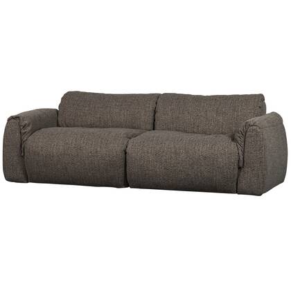 WOOOD Baggy 2-Zits Bank - Geweven Stof - Warmgrijs Melange -81x228x102