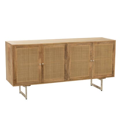 J-line - Dressoir Rattan Mangohout Naturel - 170x45x80cm