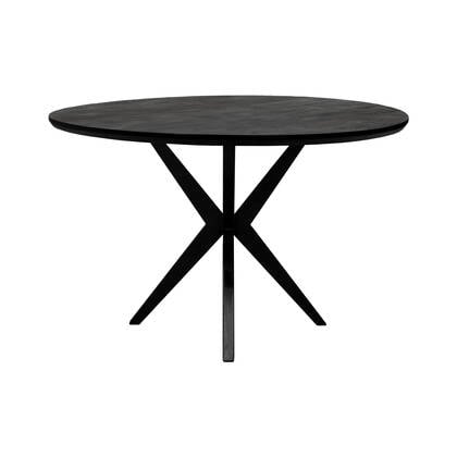 Kick eettafel Havard - 120cm - Zwart Bruin