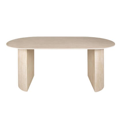 Fraaai Giles eettafel 180 cm keramiek - naturel Crème