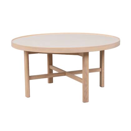 Rowico Home Marsden Ronde Houten Salontafel Ø 90 cm - Beige