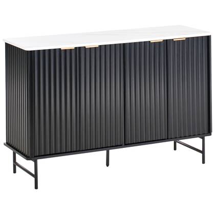 Beliani - GLASTONBURY - Dressoir - Zwart|Marmer - MDF