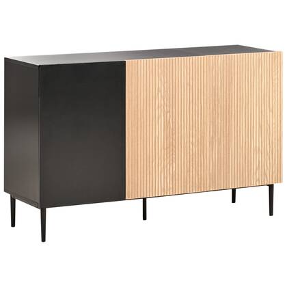 Beliani - BLYTHE - Sideboard 3-deurs - Zwart|Bruin - MDF