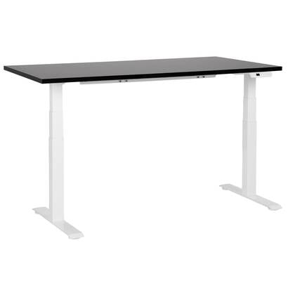 Beliani-DESTINES- Elektrisch Verstelbaar bureau-Zwart|Wit-160 cm-MDF