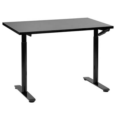 Beliani-DESTINAS- Verstelbaar bureau-Zwart-120 x 72 cm-Spaanplaat