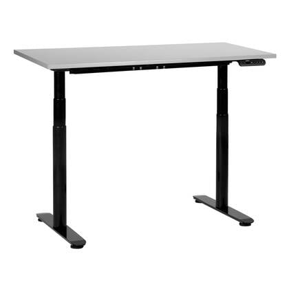 Beliani-DESTINAS-Elektrisch Verstelbaar bureau-Licht-120 cm-MDF Grijs