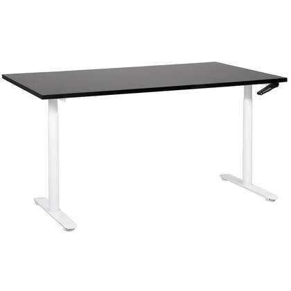 Beliani-DESTINAS-Verstelbaar bureau-Zwart|Wit-160 x 72 cm-Spaanplaat