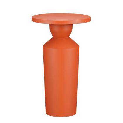 Mica Decorations Feroza Bijzettafel - H51 x Ø30 cm - Metaal - Oranje
