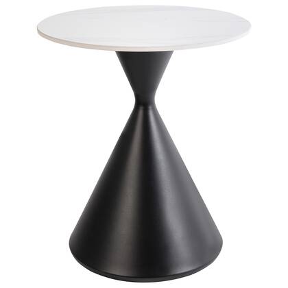 Beliani - HAIWEE - Bijzettafel - Zwart|Wit - Gesinterde steen