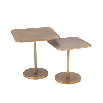 J-Line tafel - aluminium - - 2 stuks Goud