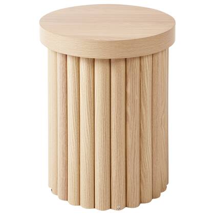 Beliani - GENOLA - Bijzettafel - Lichthout - MDF Bruin