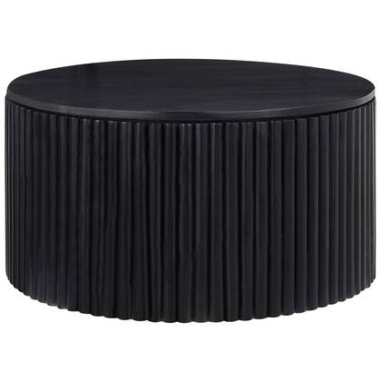 Beliani - KIRKWOOD - Salontafel - Zwart - Mangohout