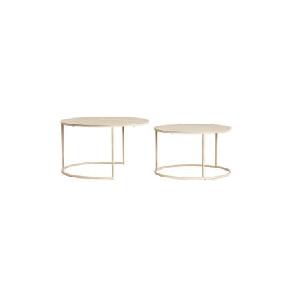 Light & Living - Salontafel SADAR - Ø75x42cm - Bruin - Set van 2