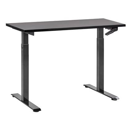 Beliani-DESTINES-Verstelbaar bureau-Zwart-120 x 72 cm-Spaanplaat