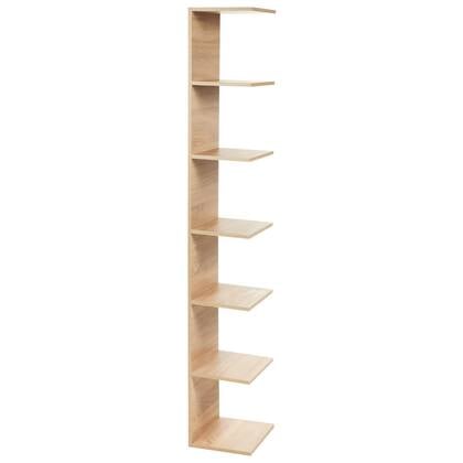 Beliani - ESTON - Wandboekenkast - Lichthout - Vezelplaat Bruin