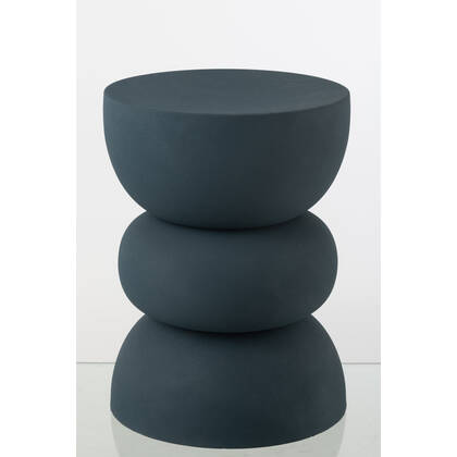 J-Line bijzettafel Lise - ijzer - Blauw