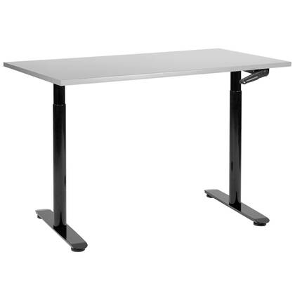 Beliani-DESTINAS-Verstelbaar bureau-Licht-120 x 72 cm-MDF Grijs