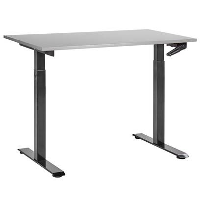 Beliani-DESTINES-Verstelbaar bureau-Grijs|Zwart-120 x 72 cm-MDF