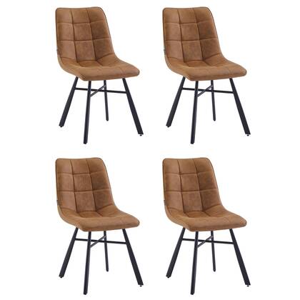 Furnihaus Eetkamerstoel Dexx - Cognac - Set van 4 Bruin