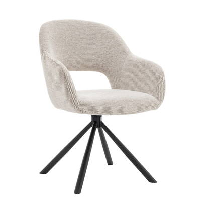 DÉJA Living - Eetkamerstoel Beige - Zithoogte 47cm - Livia - Set van 2