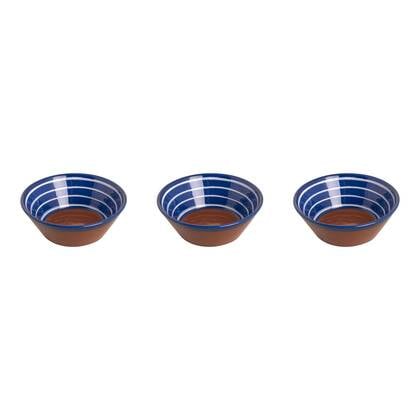 Colori Del Sud Mezquita Circle Schaal 11 cm 20 cl Blauw 3 stuks Bruin