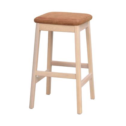 Rowico Home Livermore Eikenhouten Barkruk Whitewash - 68 cm Bruin
