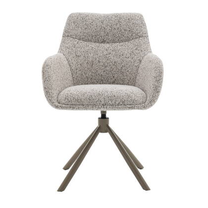 DÉJA Living - Eetkamerstoel Beige|Taupe - Draaibaar - Noé - Set van 2