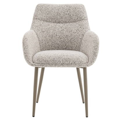 DÉJA Living - Eetkamerstoel Beige|Taupe - Zithoogte 47cm - Noé - Set van 2