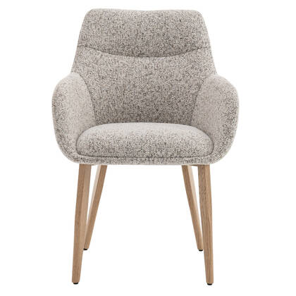 DÉJA Living - Eetkamerstoel Beige|Naturel - Zithoogte 47cm - Noé - Set van 2