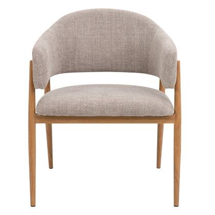 DÉJA Living - Eetkamerstoel Taupe|Naturel - Zithoogte 48cm - Dénia - Set van 2