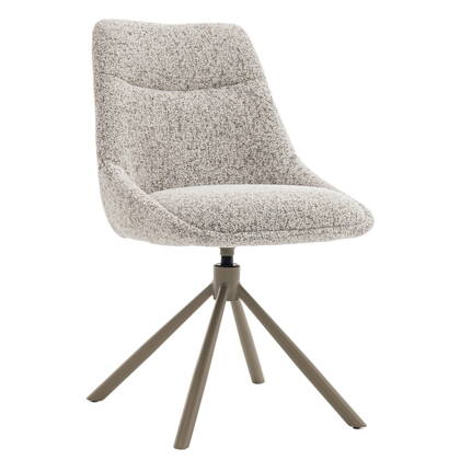 DÉJA Living - Eetkamerstoel Beige|Taupe - Draaibaar - Malou - Set van 2