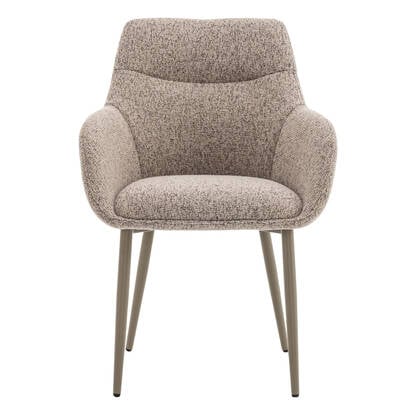 DÉJA Living - Eetkamerstoel Taupe|Taupe - Zithoogte 47cm - Noé - Set van 2