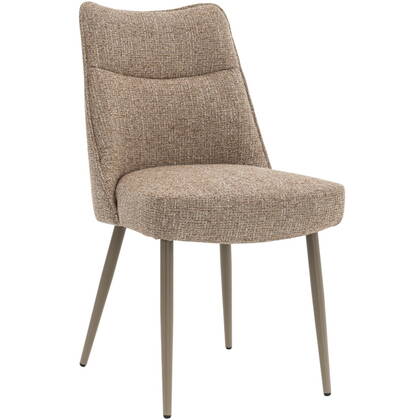 DÉJA Living - Eetkamerstoel Taupe|Taupe - Zithoogte 47cm - Meau - Set van 2