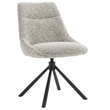 DÉJA Living - Eetkamerstoel Beige|Zwart - Draaibaar - Malou - Set van 2