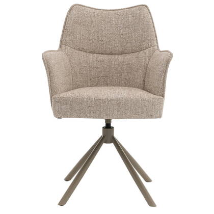 DÉJA Living - Eetkamerstoel Beige|Taupe - Draaibaar - Zayn - Set van 2