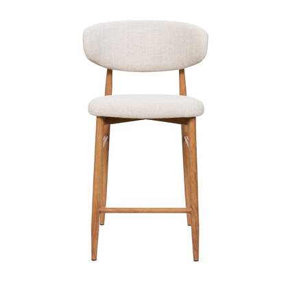 Giga Meubel - Barstoel - Beige- Zithoogte 65cm - Alexia - Set van 2