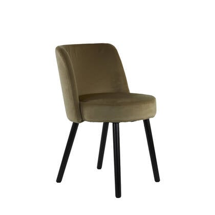 Light&living Eetkamerstoel 56x47x79 cm ECKLEY velvet glans goud-zwart
