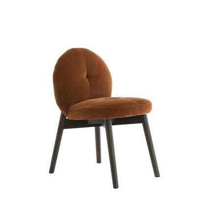 Light&living Eetkamerstoel 59x50x83 cm SINOSA velvet +hout dnk... Bruin