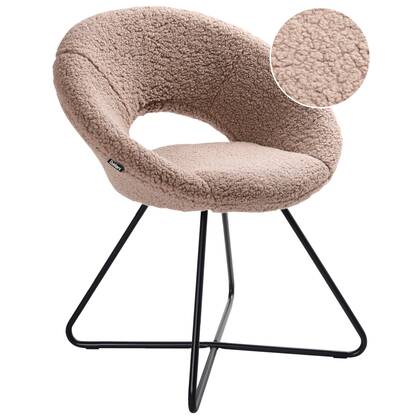 Beliani - RACHEL - Fauteuil - Taupe - Bouclé Beige