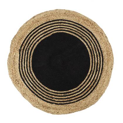 MISOU Vloerkleed Rond Tapijt Woonkamer Veranda Slaapkamer Jute Klee... Bruin