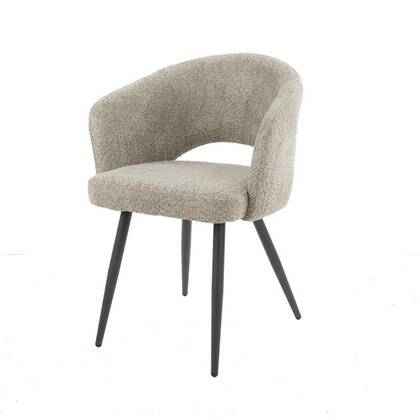 Hoyz - Armstoel Salon - Boucle - Zandkleur - Set van 2 Beige