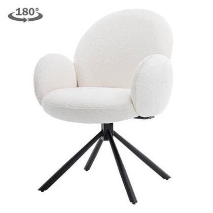 Anli-Style Tower living Imola swivel armchair - White Wit