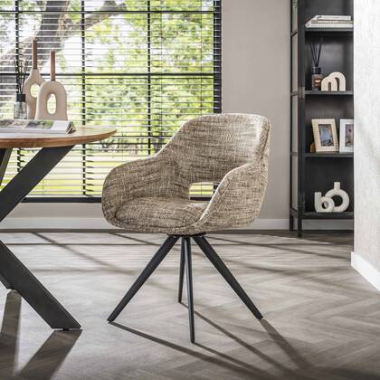 Davidi Design Gala Zand Draaistoel set van 2 Bruin