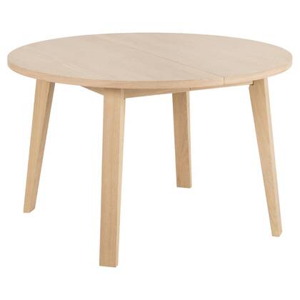 Giga Living - Eettafel Rond Uitschuifbaar - Naturel - Ø120|220x75cm - Annie Wit